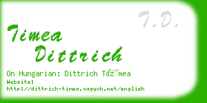 timea dittrich business card